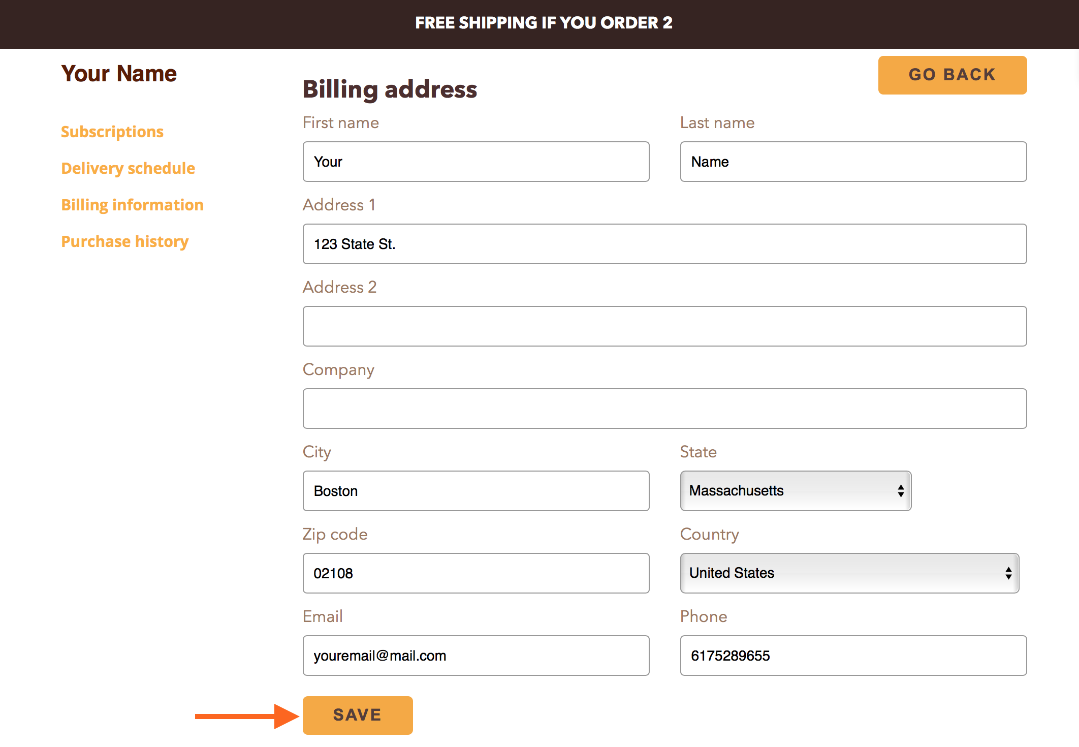 How do I change my billing address? – Ka'Chava - Support Center